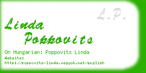 linda poppovits business card